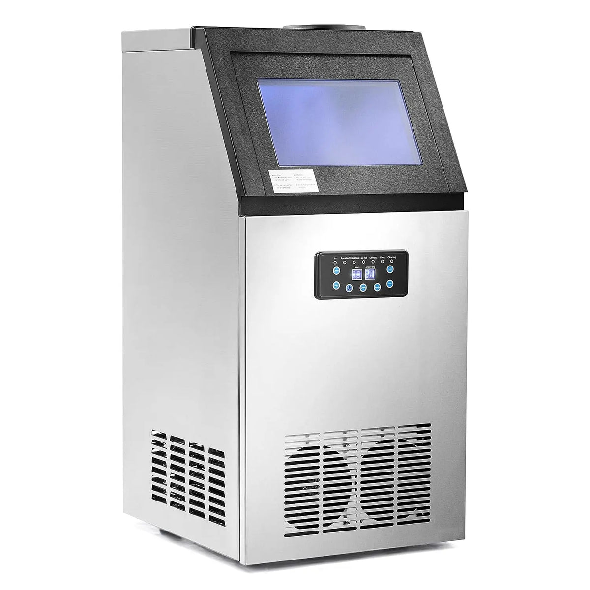 CO-Z Machine à Glaçons Ice Maker Commerciale Professionnel 480W 73kg/24h 45 Pièces avec Écran LCD Storage – gris