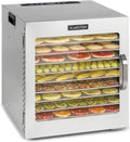 Klarstein Captain Jerky 110 Déshydrateur Alimentaire – 1000 W, argenté