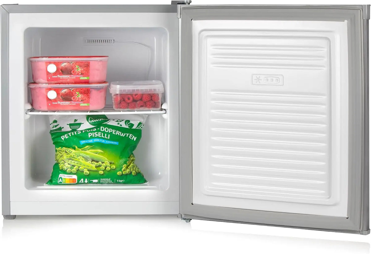PRIMO PR116DV Mini congélateur - Petit congélateur - Indépendant - 33L - E - Argenté – 148 kWh