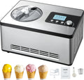 VEVOR Sorbetière Automatique Turbine à Glace Professionnelle 2 L 180 W Machine à Glace Électrique Écran – 50 Hz