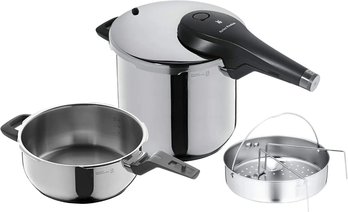 WMF Perfect One Pot set d'autocuiseurs induction 3 pièces – 6,5 l / 3 l, argenté