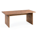 Table basse, en bois massif, coloris brun, 110 x 45 cm, pour le salon