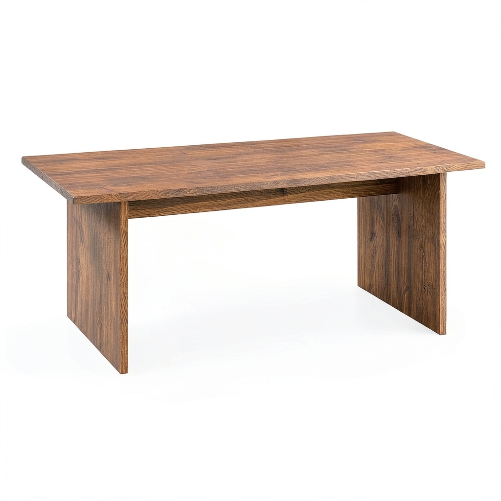 Table basse, en bois massif, coloris brun, 110 x 45 cm, pour le salon