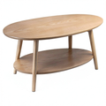 Table basse, en bois massif, coloris naturel, pour le salon