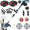 Tap&go Débroussailleuse sans fil pour batteries Makita – 750 W, 4,0 Ah, gris/noir
