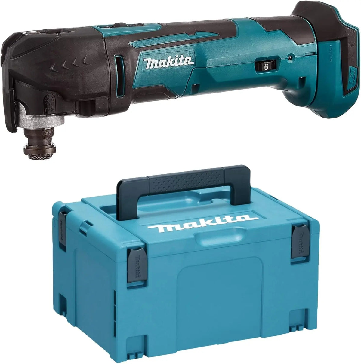 Makita Outil multifonctions 18V LXT Li-Ion machine seule en MAKPAC - MAKITA DTM51ZJ – bleu/gris