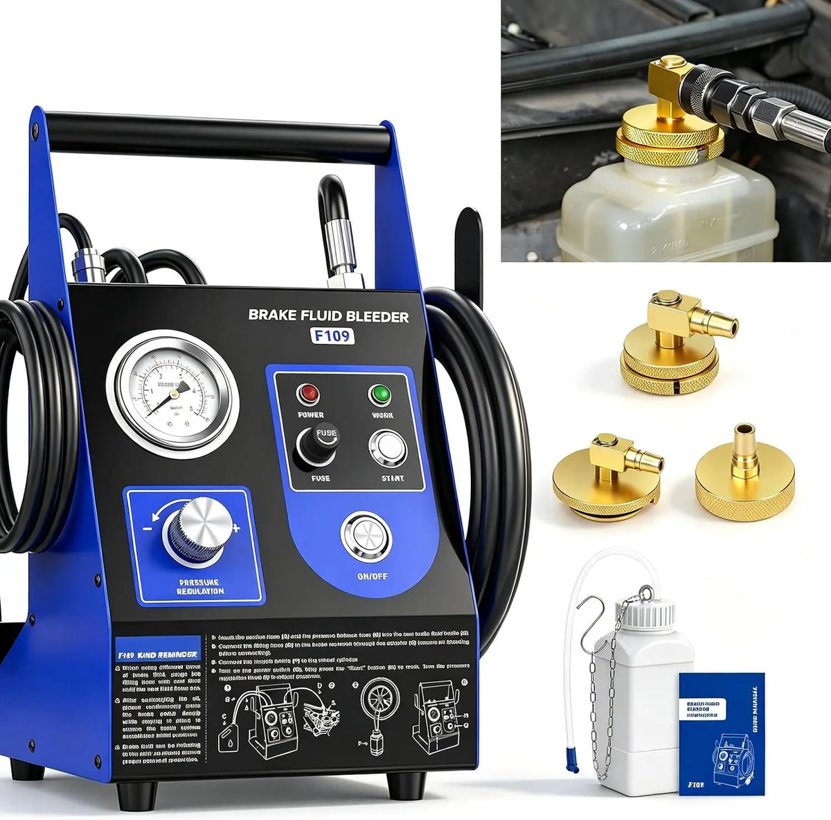 Purgeur de frein électrique automatique à une touche changement liquide – gris/bleu/noir