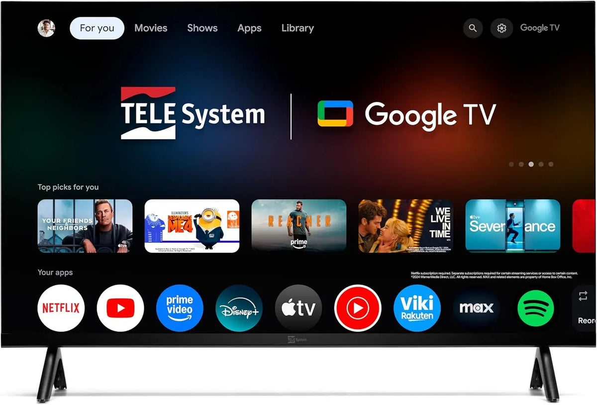 TELE système TS24FL SMG15 téléviseur connecté 24'' Google téléviseur – noir