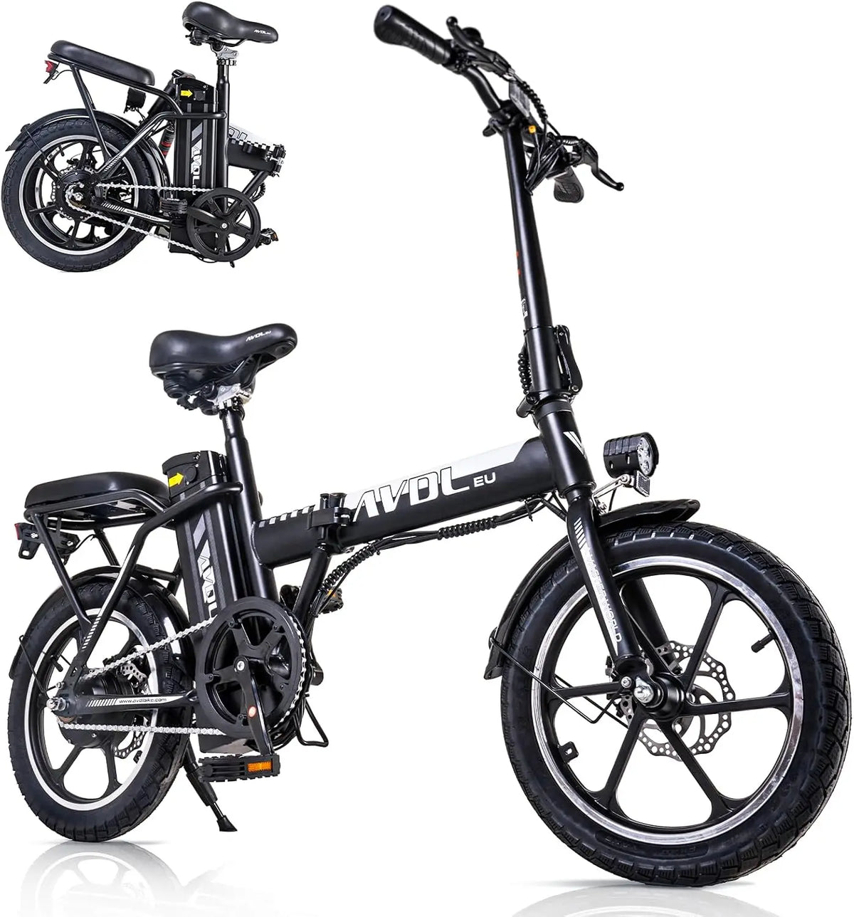 VDL 16 Pouces Vélo Électrique pour Adolescents – 13 Ah, gris/noir