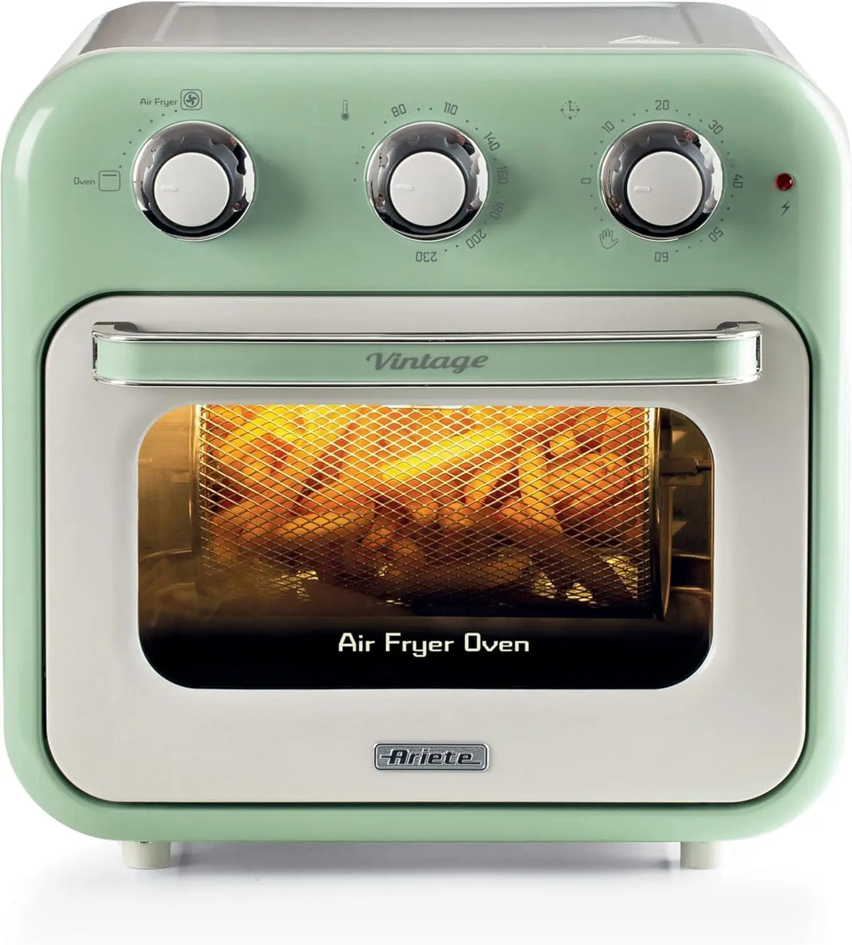 Ariete Vintage friteuse – 1400 W, 16 L, argenté/vert