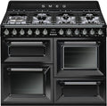 Piano de cuisson Smeg TR4110BL1 - Noir - Classe énergétique A / Plaque Gaz / Four Electrique – 4,20 kW / 2,90 kW