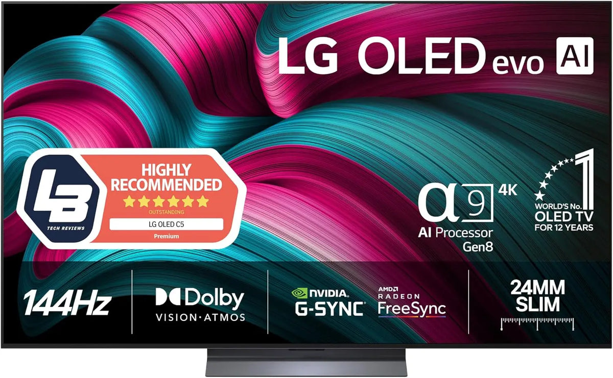 LG téléviseur OLED Evo OLED65C5 164 cm 4K UHD 2025 – noir