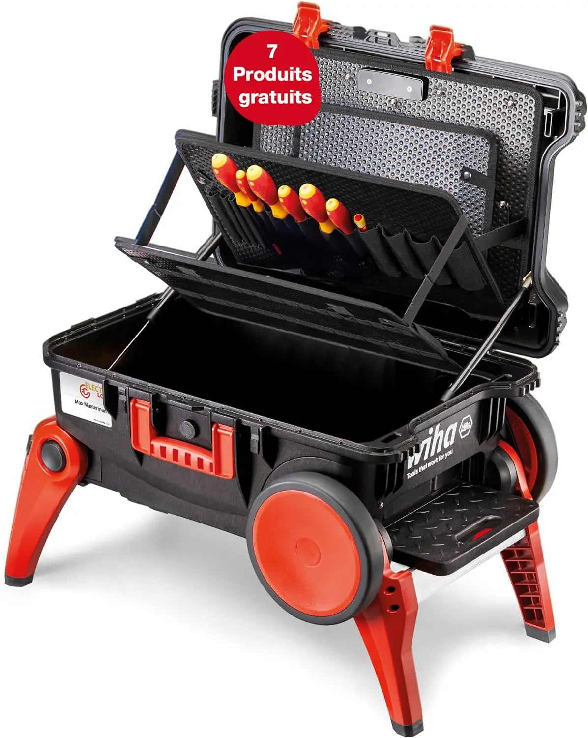 Coffret à outils WIHA XXl III - Pour électricien - Non équipé - 44129 – gris/noir