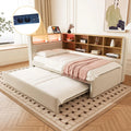 Merax Canapé-lit 90x200 cm – beige/gris/blanc