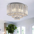 BESTIER Cristal moderne gouttes de pluie gouttelettes allumant encastré montage LED plafonnier luminaire – 40 watts, gris