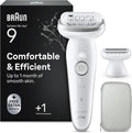 Braun Silk-épil 9 Épilateur Avec Tête Pivotante Pour Épilation Facile – blanc/argenté