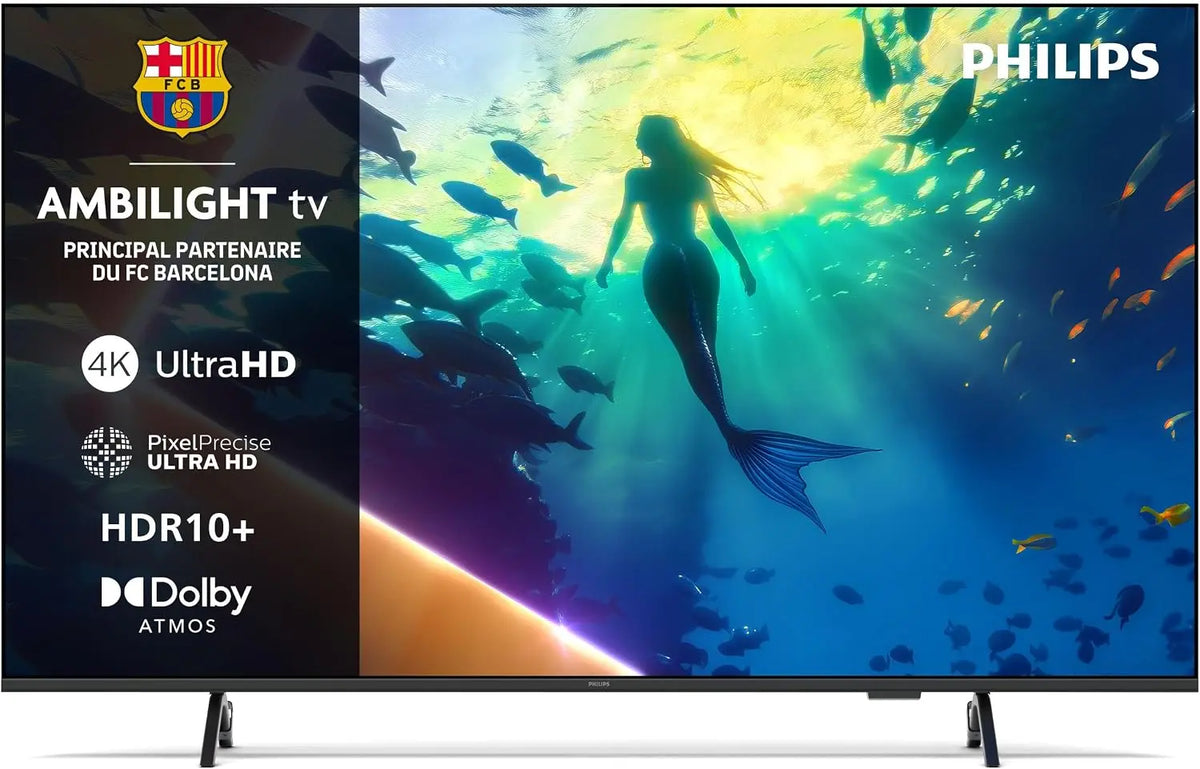 PHILIPS Ambilight 55PUS8000 4K LED téléviseur connecté - Écran 50 Pouces avec Plateforme Pixel Precise – noir