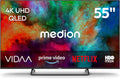 MEDION 138,8 cm 55' 4K UHD QLED VIDAA téléviseur connecté - MD855602 – noir