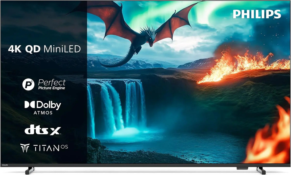 PHILIPS 65MLED810 Mini LED 4K téléviseur connecté - Écran 65 Pouces avec P5 Perfect Picture Engine Ultra – noir