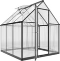 Outsunny Serre de Jardin Aluminium Polycarbonate 3㎡ 178x168cm Transparent – gris