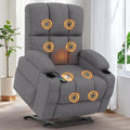 Fauteuil Relax Électrique Massage Verrouillable avec Fonction Allongée – gris