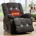 EBELLO Fauteuil Relax Massant et Chauffant – gris/noir
